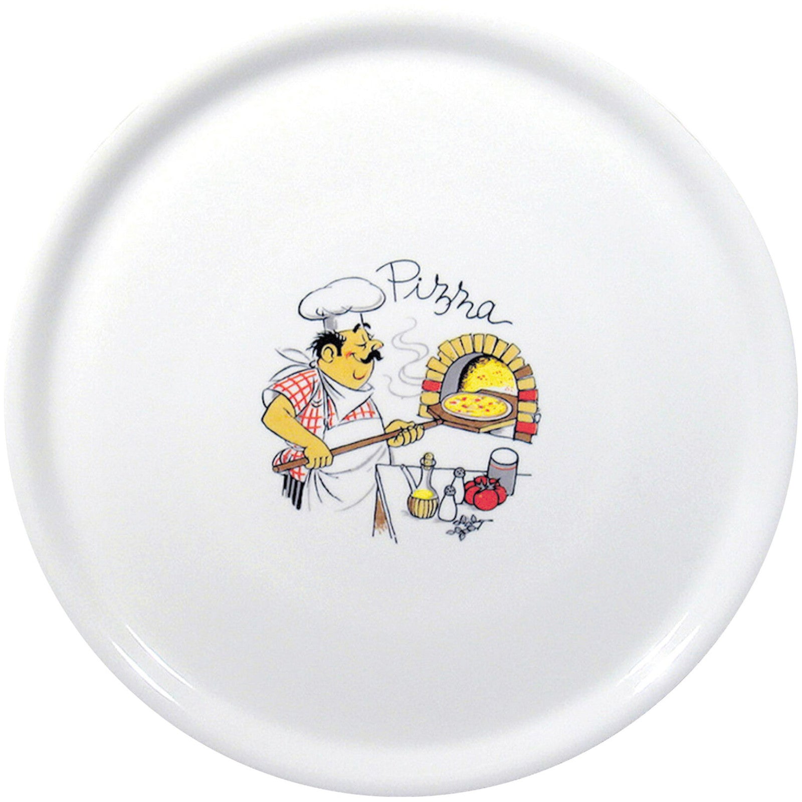 Serving Bowls – Traditional porcelain pizza plate, white, diameter. 31 - Carlat