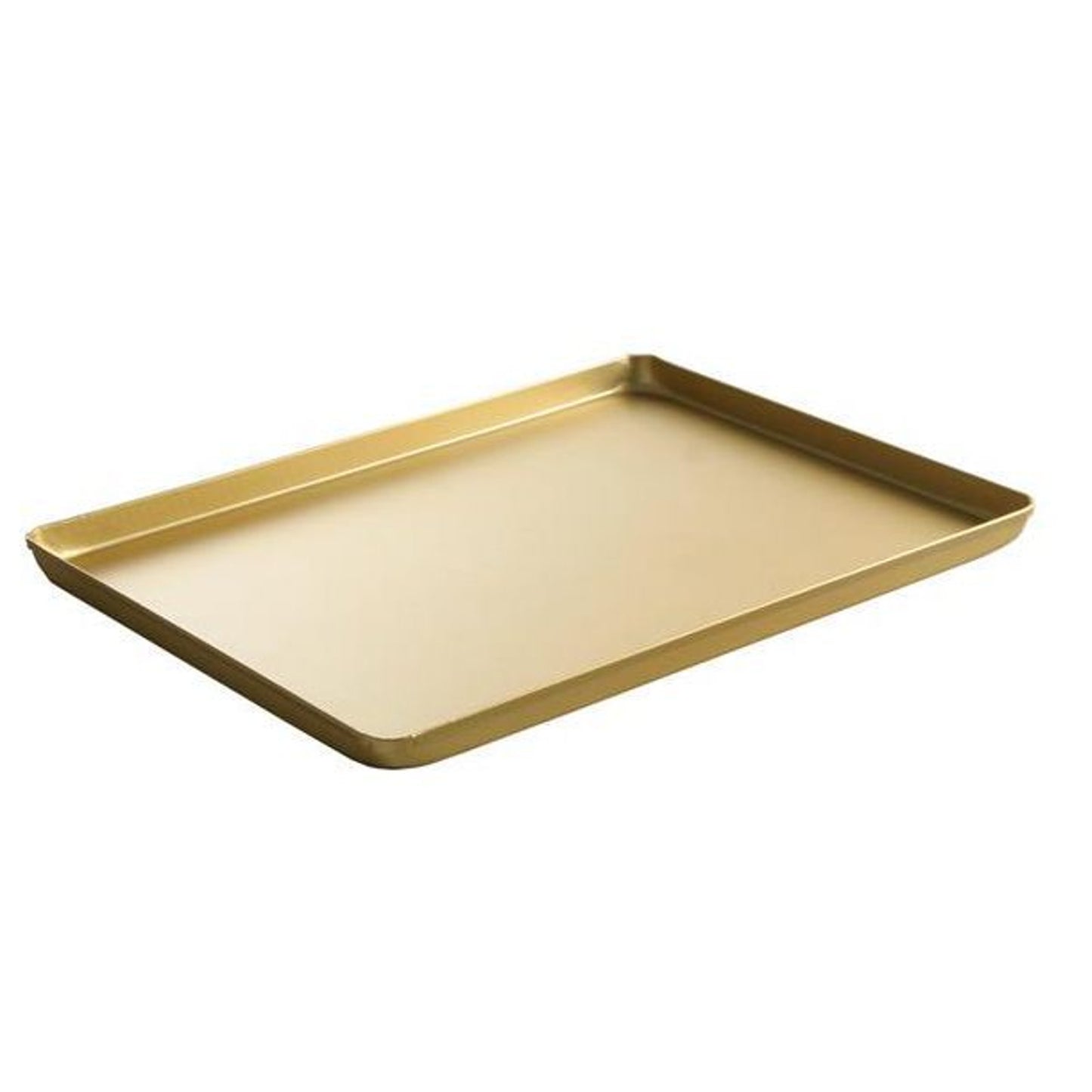 Serving Trays – Aluminum bakery confectionery display tray 400x300x20mm gold - Carlat