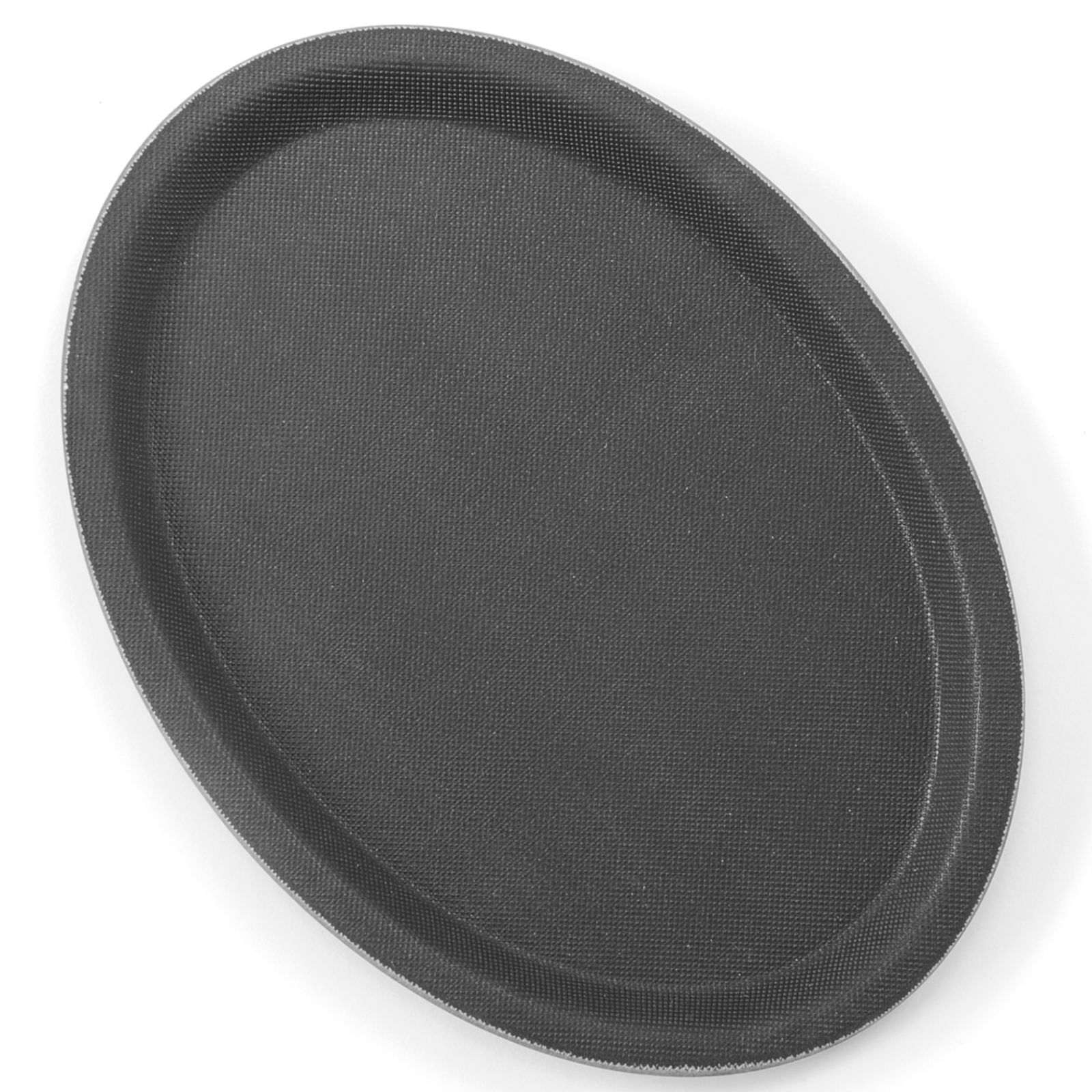 Serving Trays – Anti-slip oval waiter tray 20x26.5cm - black - Carlat