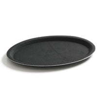 Serving Trays – Anti-slip oval waiter tray 21x29cm - black - Carlat