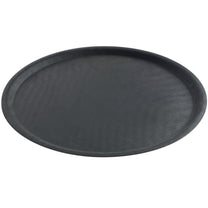 Serving Trays – Anti-slip waiter tray, round, diameter. 50cm black - Carlat