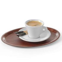 Serving Trays – Anti-slip wooden waiter tray - oval 23x16cm - Carlat