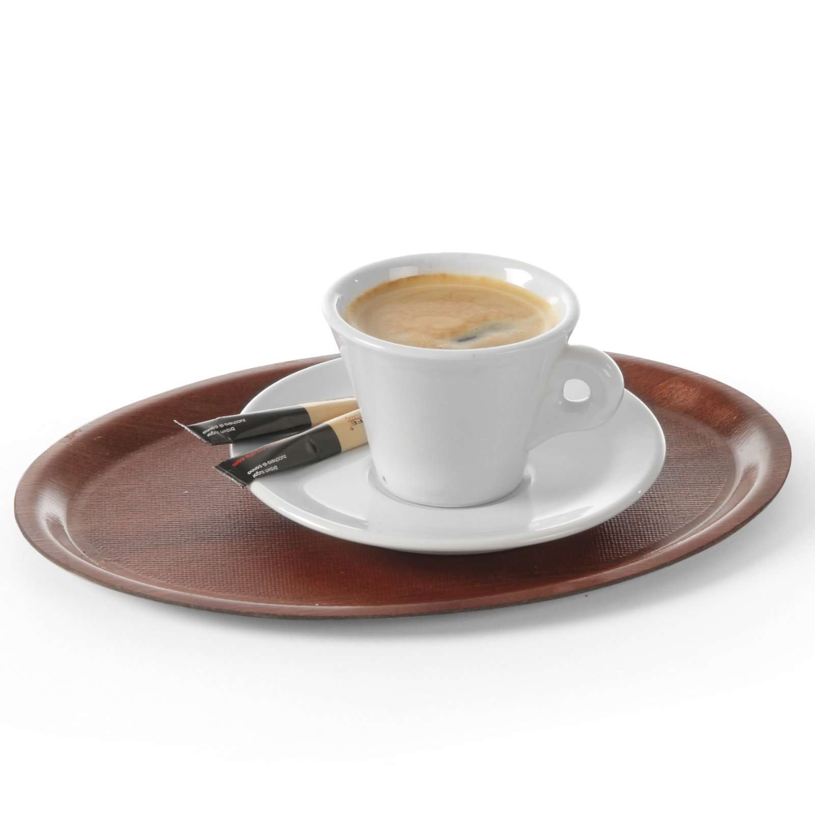 Serving Trays – Anti-slip wooden waiter tray - oval 29x21cm - Carlat