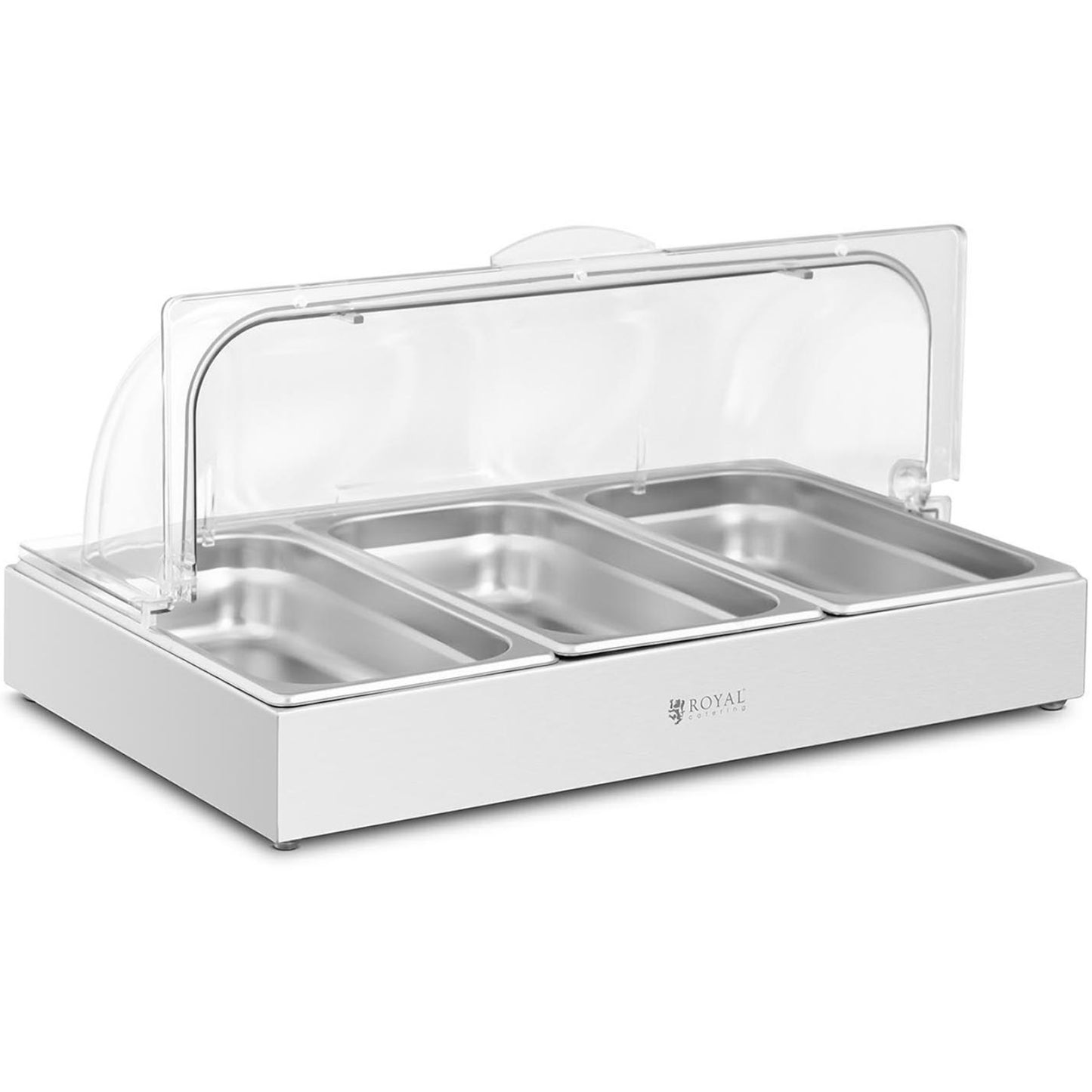 Serving Trays – Breakfast buffet display with rolltop cover 3x - Carlat