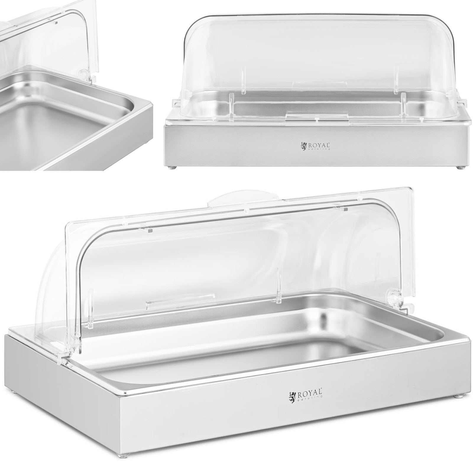 Serving Trays – Breakfast buffet display with rolltop cover GN - Carlat