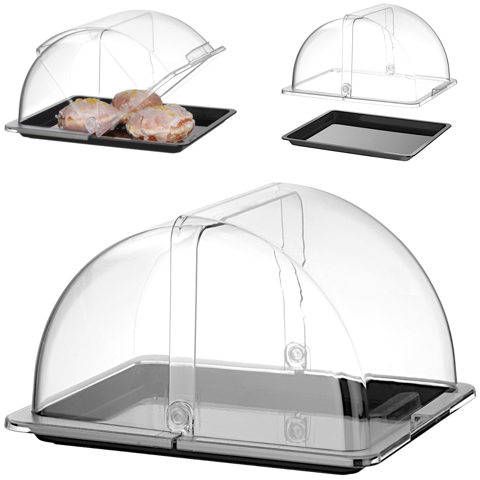 Serving Trays – Buffet display tray with roll-top cover GN - Carlat
