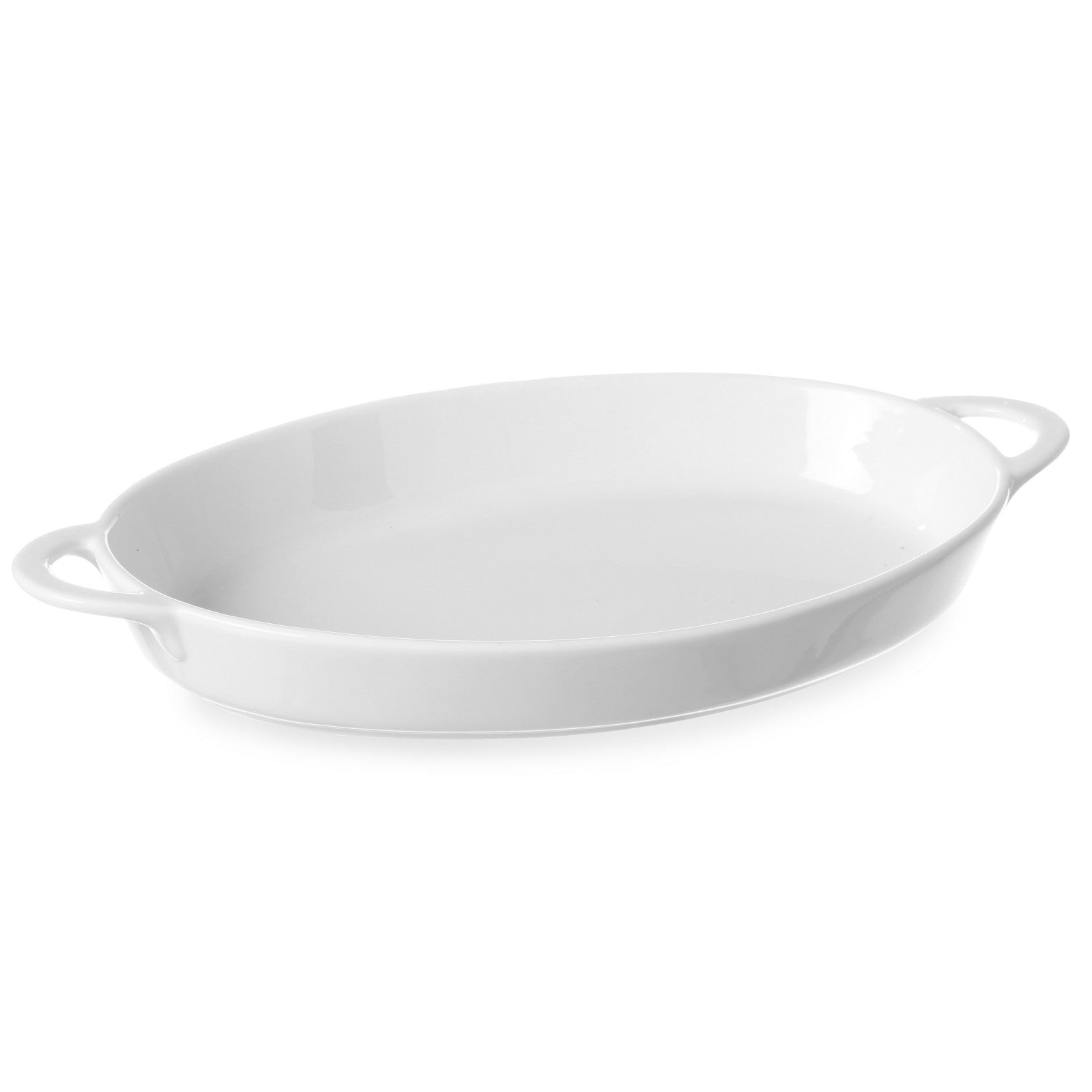 Serving Trays – Oval baking dish with handles 165x105x30mm white - Carlat