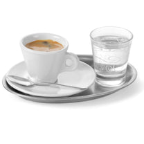 Serving Trays – Oval steel coffee serving tray 20x14cm - Carlat