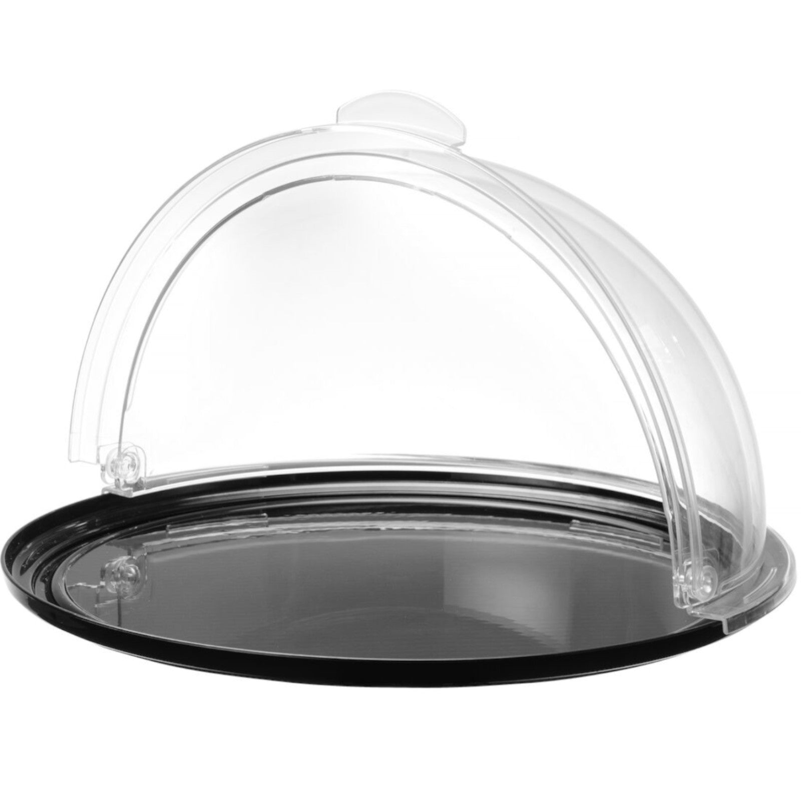Serving Trays – Round buffet display tray with rolltop cover, - Carlat