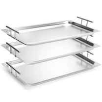 Serving Trays – Stackable steel serving tray with handles GN - Carlat