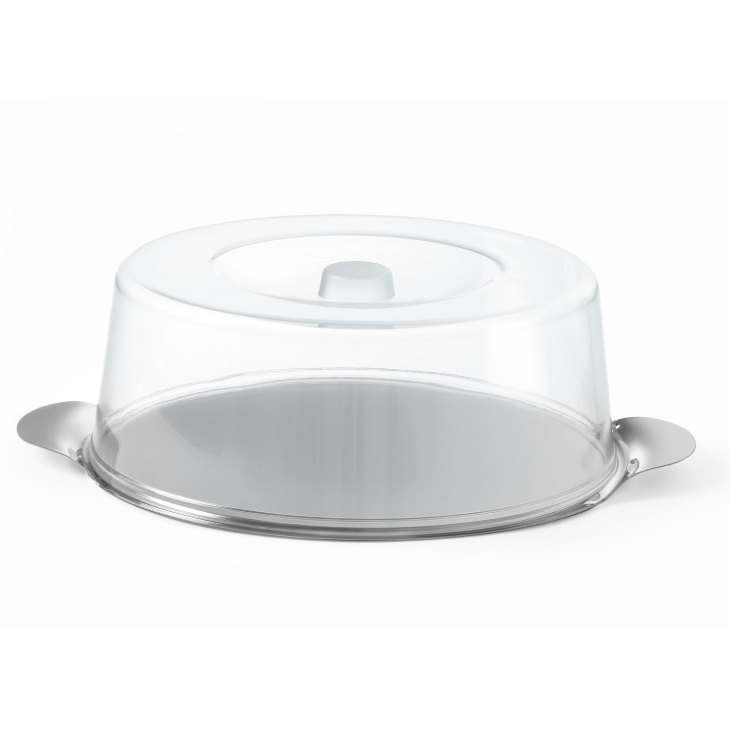 Serving Trays – Stainless steel tray with transparent cover, round - Carlat