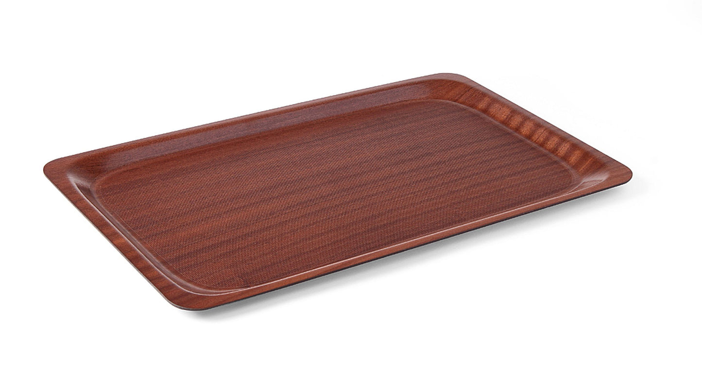 Serving Trays – Taca antypoślizgowa drewniana, mahoń 530x325mm GN1/1 - Carlat