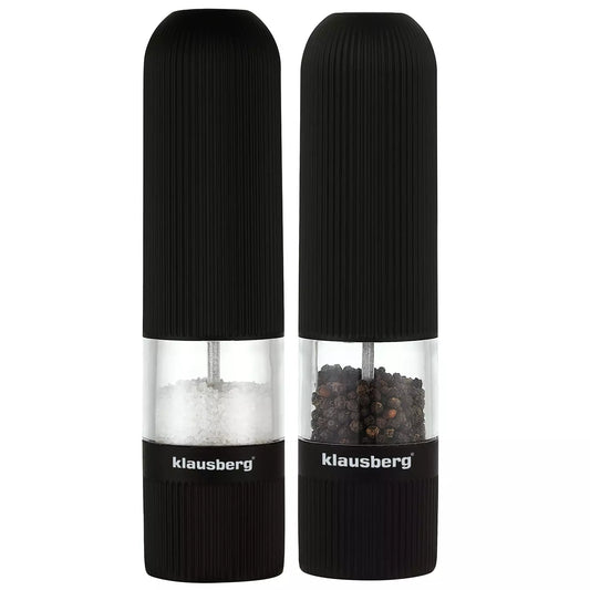 Set of 2 electric spice grinders, black, Klausberg - Carlat