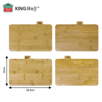 Set of 4 bamboo cutting boards with a stand, Kinghoff - Carlat