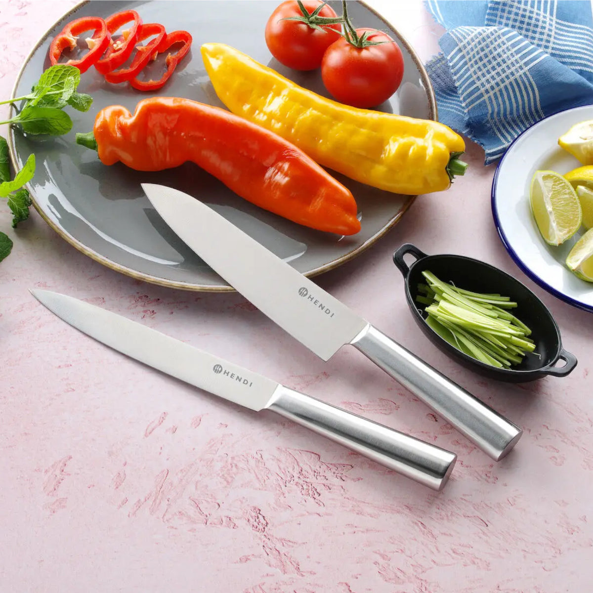 Set of 4 steel kitchen knives - Hendi 781029 - Carlat