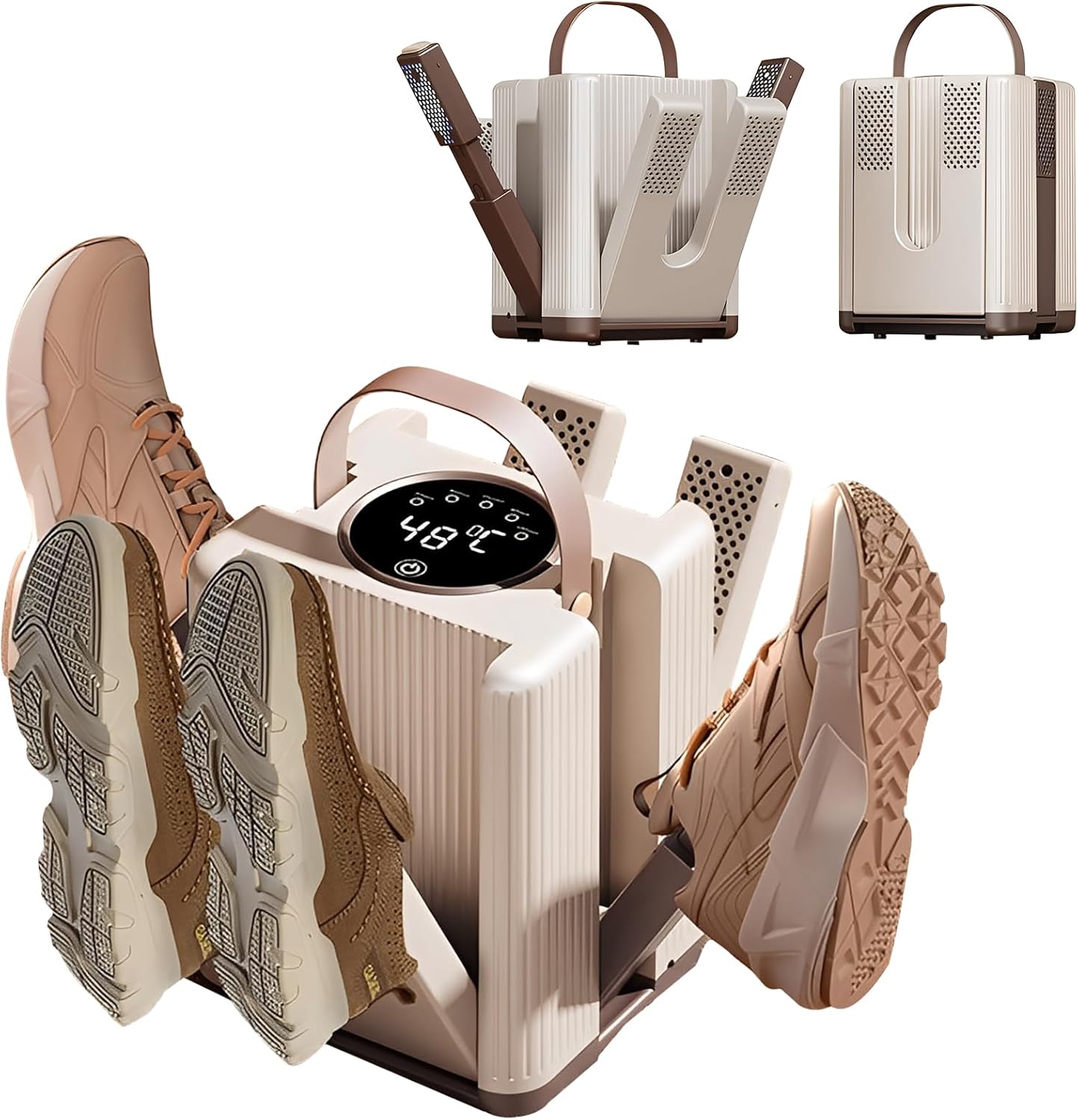 Shoe Dryer, Electric Boot Dryer with 6 Drying Racks, Foldable Shoe Dryer with Constant Temperature and Timer for Drying Shoes, Boots and Socks - Carlat