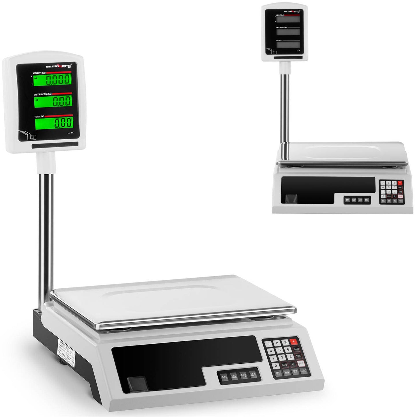 Shop weight platform 34x23cm power supply + battery 30kg / 1g - Carlat