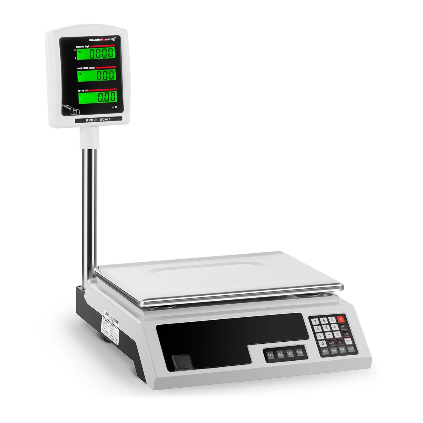 Shop weight platform 34x23cm power supply + battery 30kg / 1g - Carlat