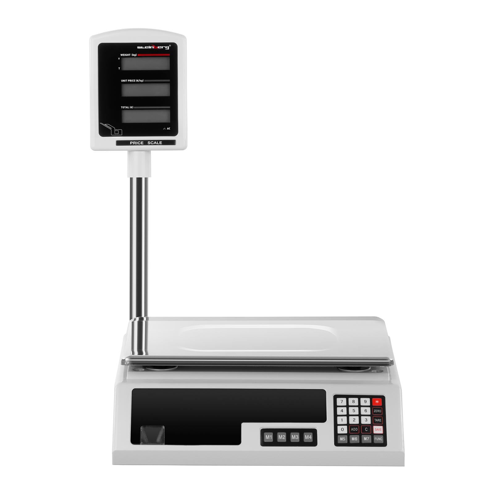 Shop weight platform 34x23cm power supply + battery 30kg / 1g - Carlat