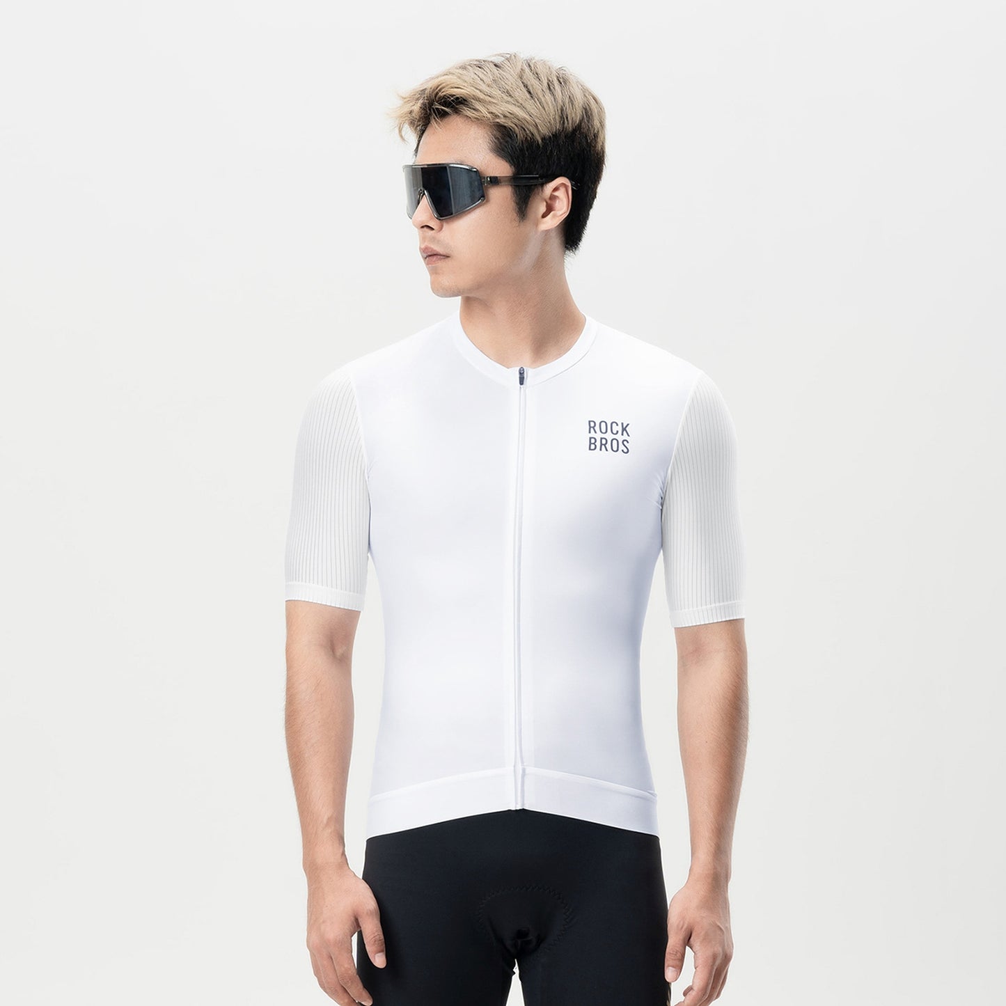 Short-sleeved cycling jersey, size XL - white - Carlat