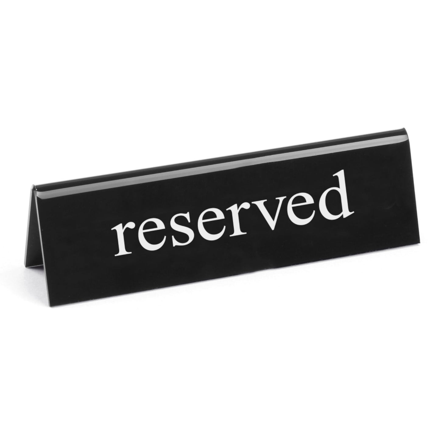 Signage – Double-sided information board RESERVED, plexiglass material EN - Carlat
