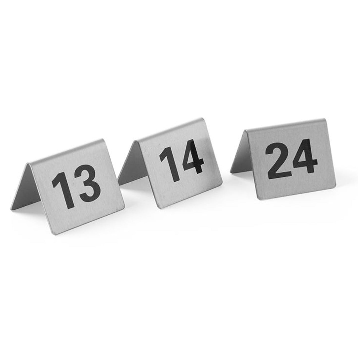 Signage – Information plate TABLE NUMBER 13-24 stainless steel, set - Carlat