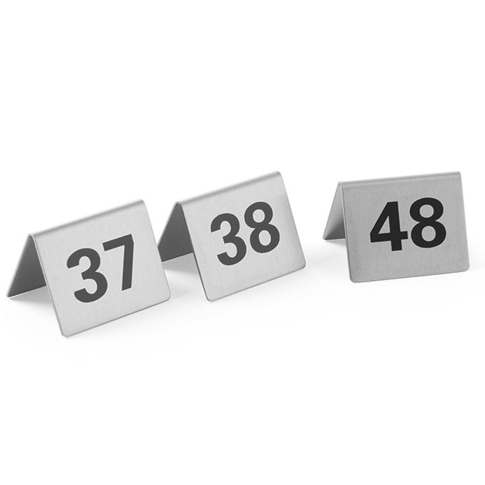 Signage – Information plate TABLE NUMBER 37-48 stainless steel, set - Carlat
