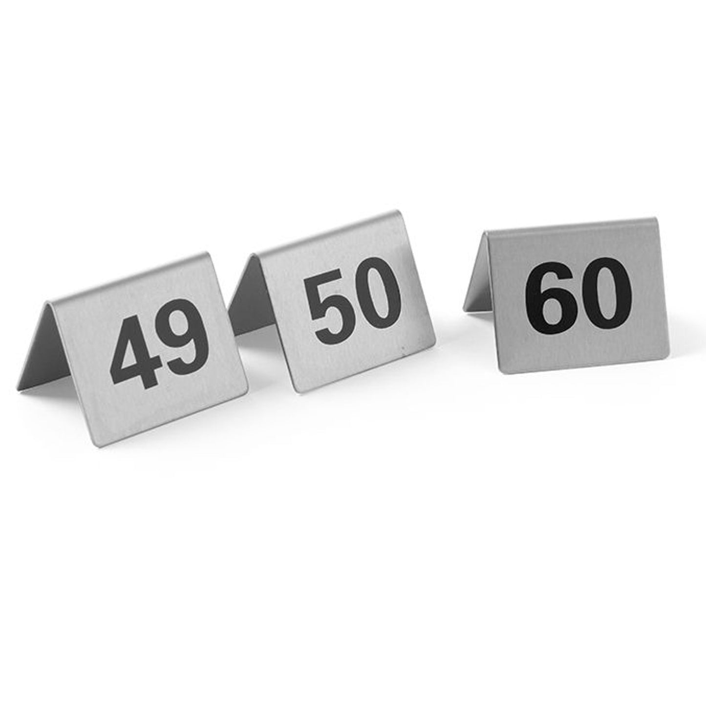 Signage – Information plate TABLE NUMBER 49-60 stainless steel, set - Carlat