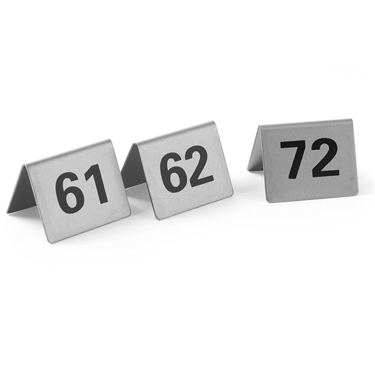 Signage – Information plate TABLE NUMBER 61-72 stainless steel, set - Carlat