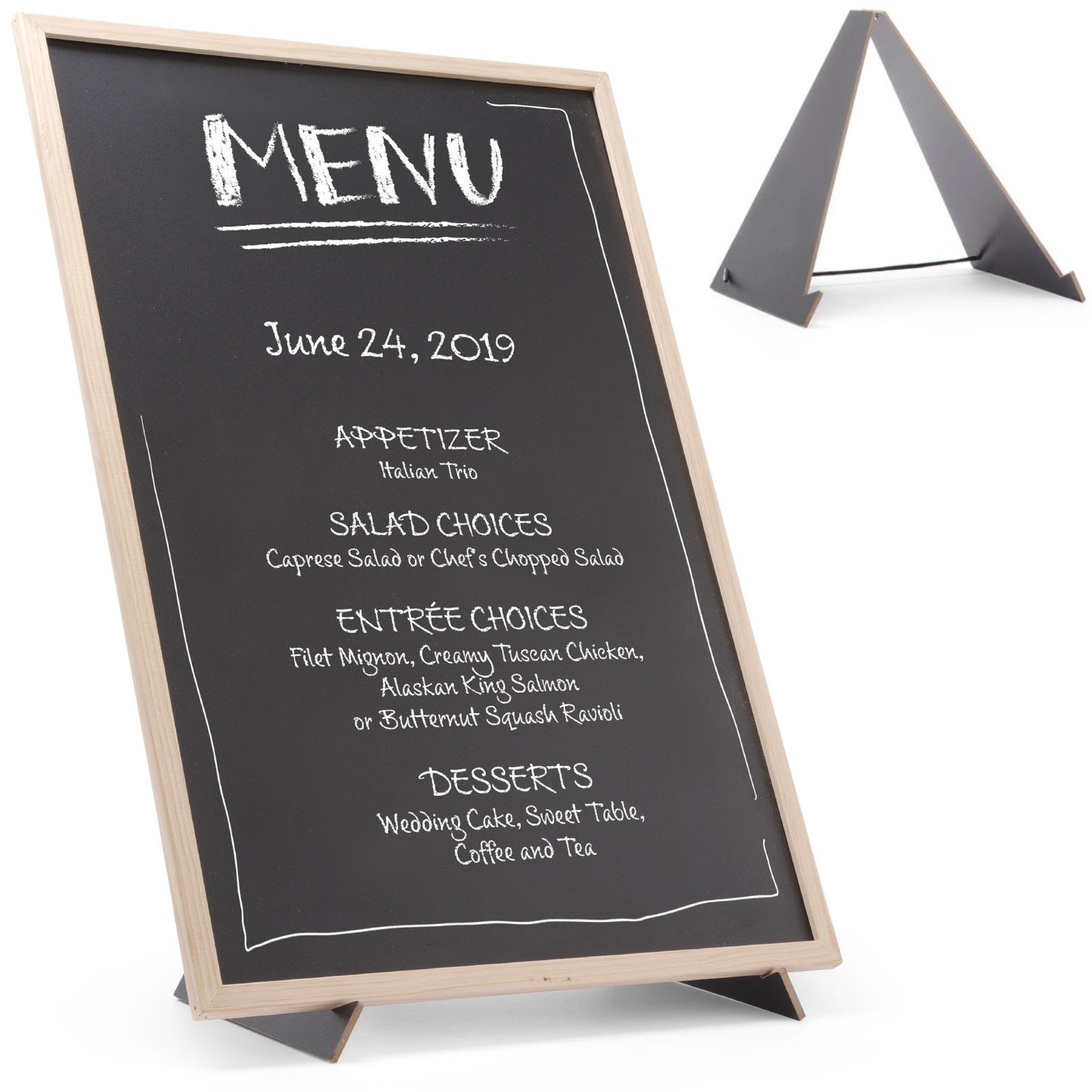Signage – MENU advertising information board with support base 30x40 - Carlat