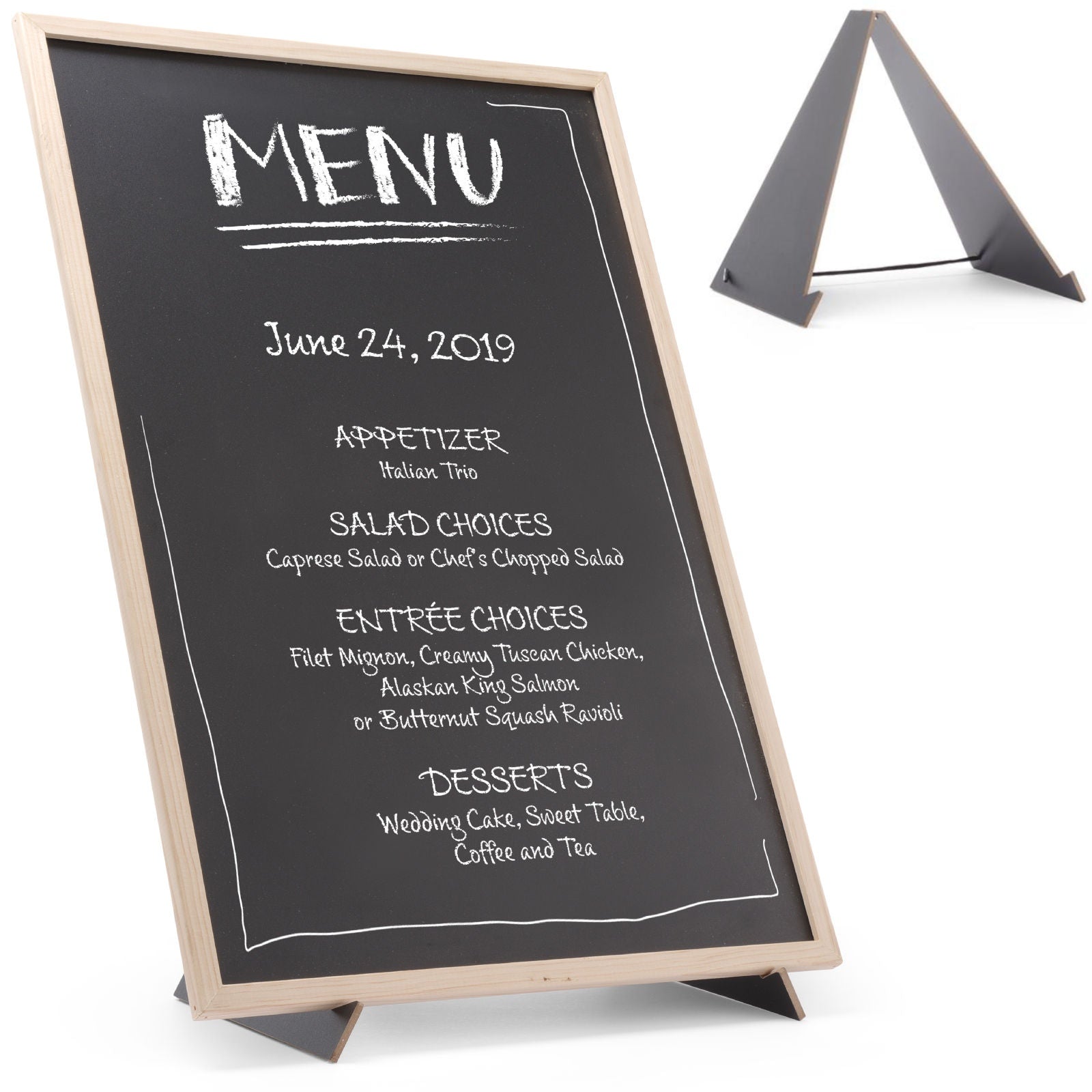 Signage – MENU advertising information board with support base 30x40 - Carlat
