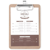 Signage – Menu card board with Clipboard clip 125x180 mm - Carlat