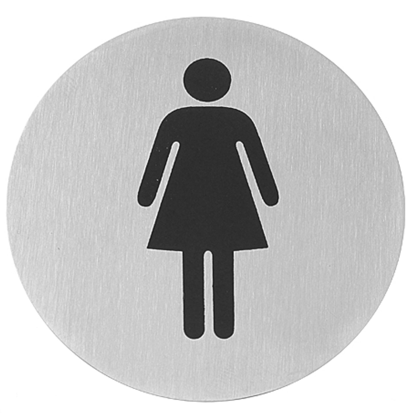 Signage – Self-adhesive information plate for WC door WOMEN, stainless - Carlat