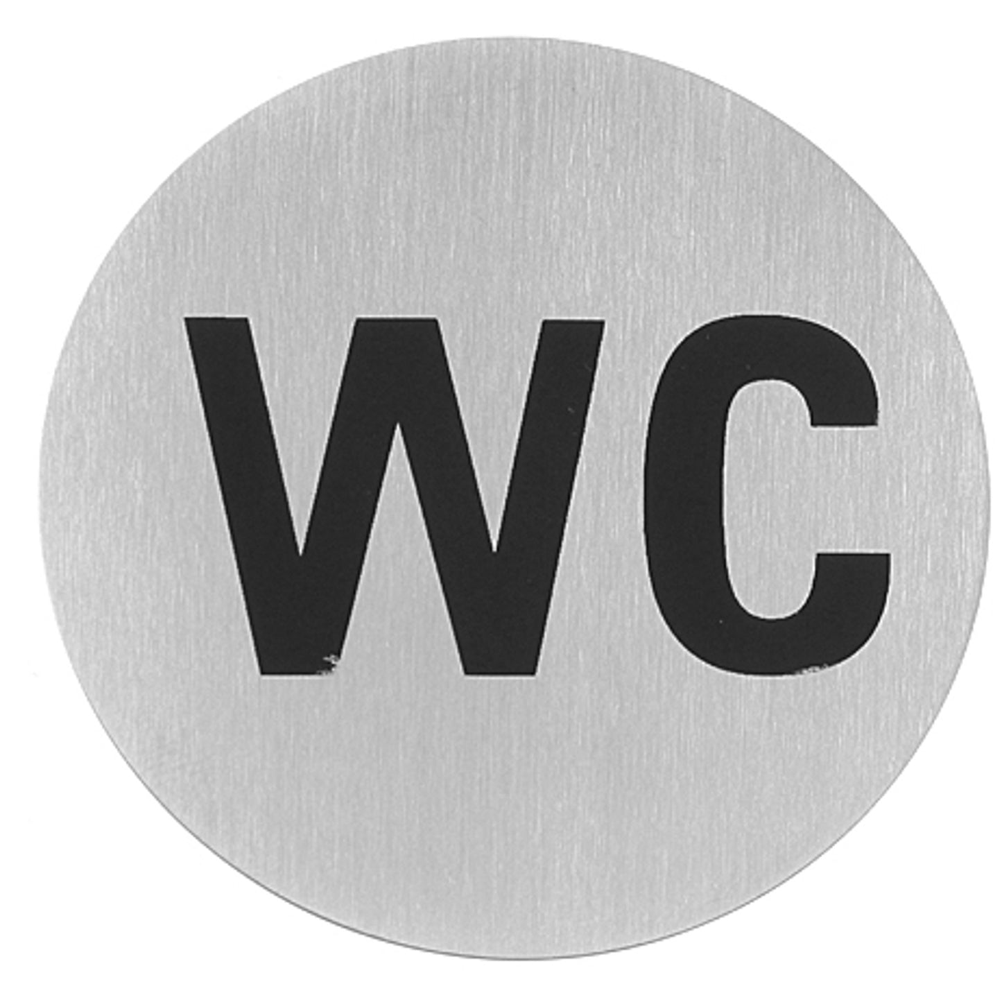 Signage – Self-adhesive information plate for toilet doors, stainless steel, - Carlat