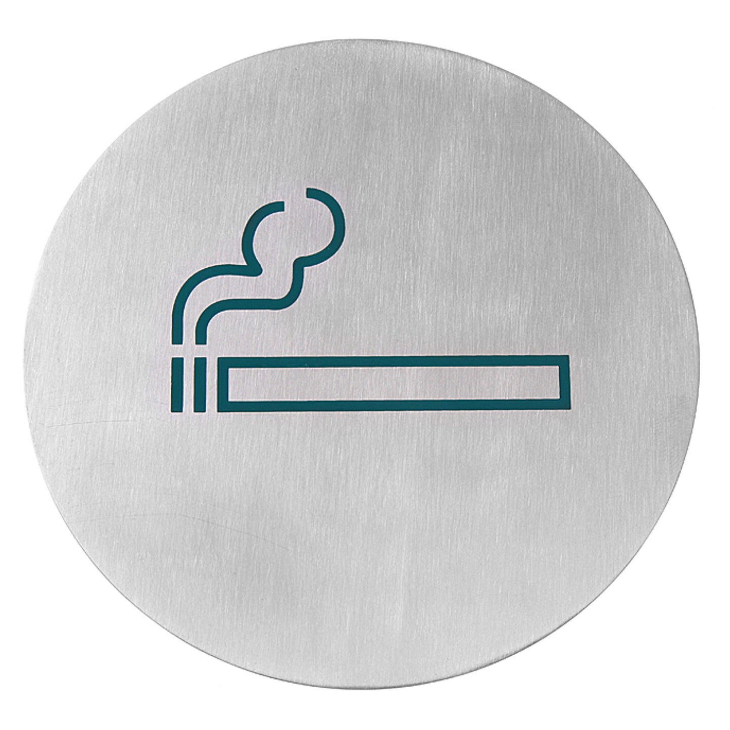 Signage – Self-adhesive information sign FOR SMOKERS, stainless steel, dia. - Carlat