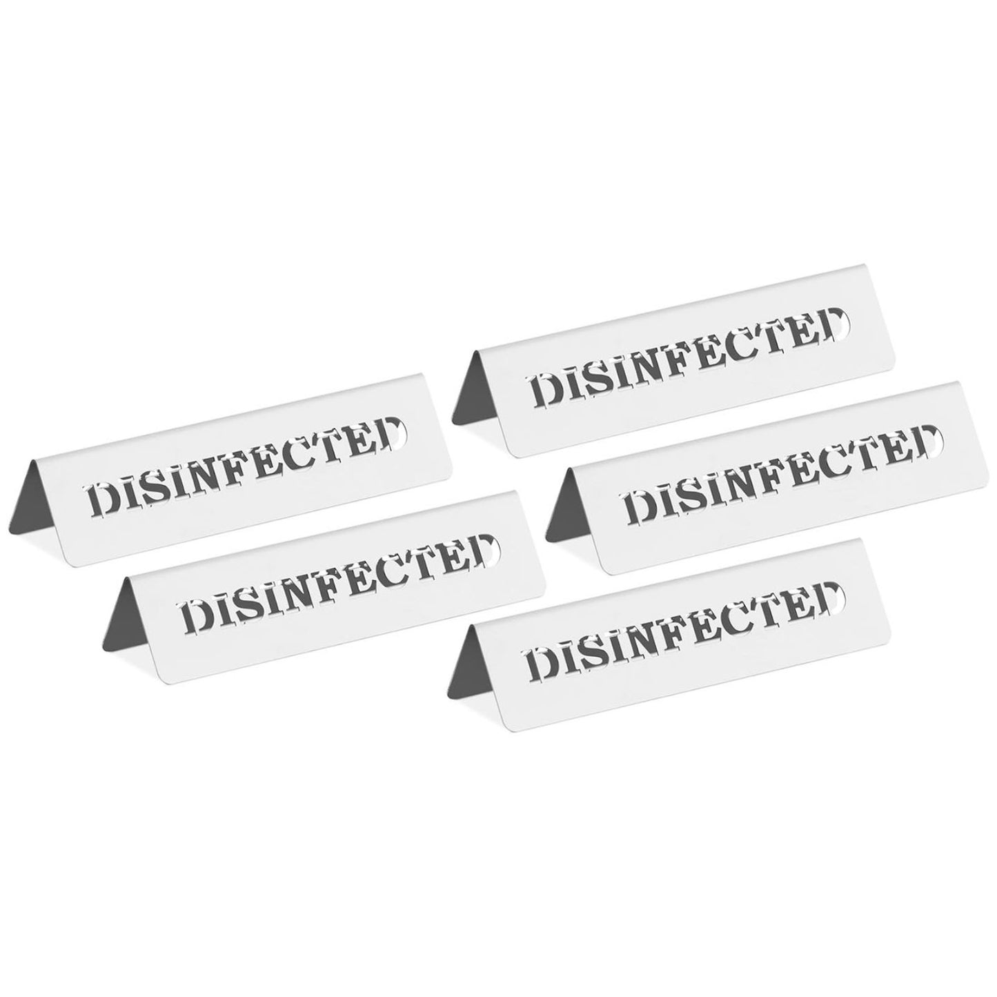 Signage – Stainless steel table information board DISINFECTED / DESINFIZIERT - Carlat