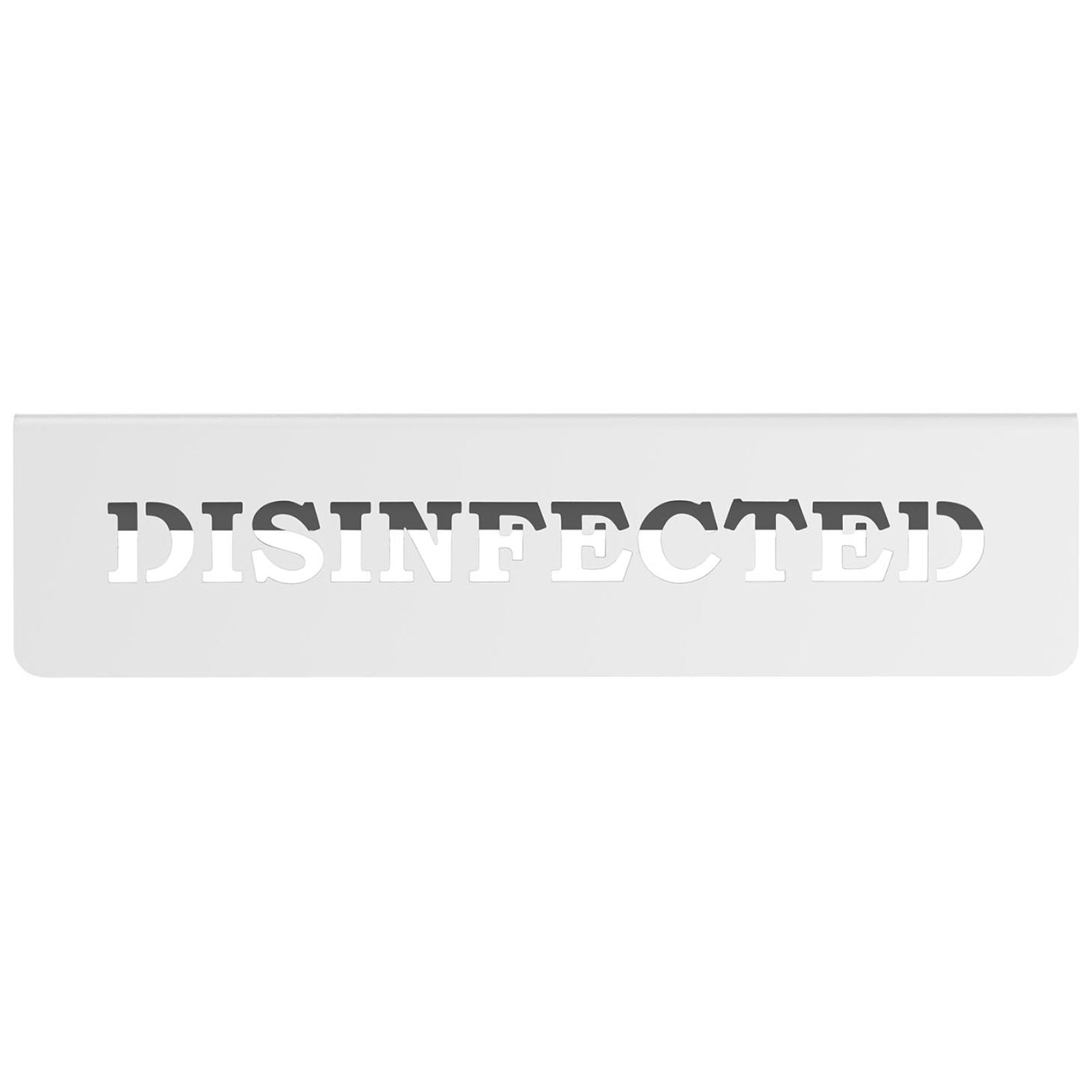 Signage – Stainless steel table information board DISINFECTED / DESINFIZIERT - Carlat