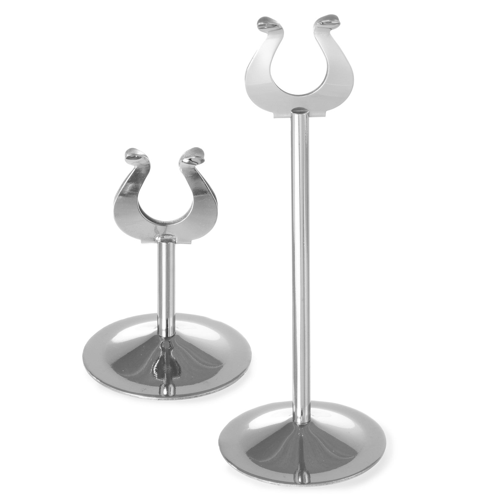 Signage – Stand MENU card holder, stainless steel, height 200mm - Carlat
