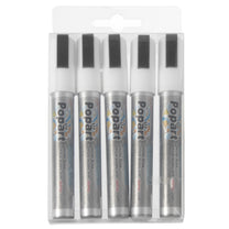 Signage – Whiteboard markers, tip 2-6mm, white, set of 5 - Carlat
