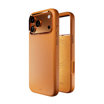 Silicone Case with Camera Protection and Aluminum Buttons for iPhone 17 Pro Max MagSafe - Orange - Carlat