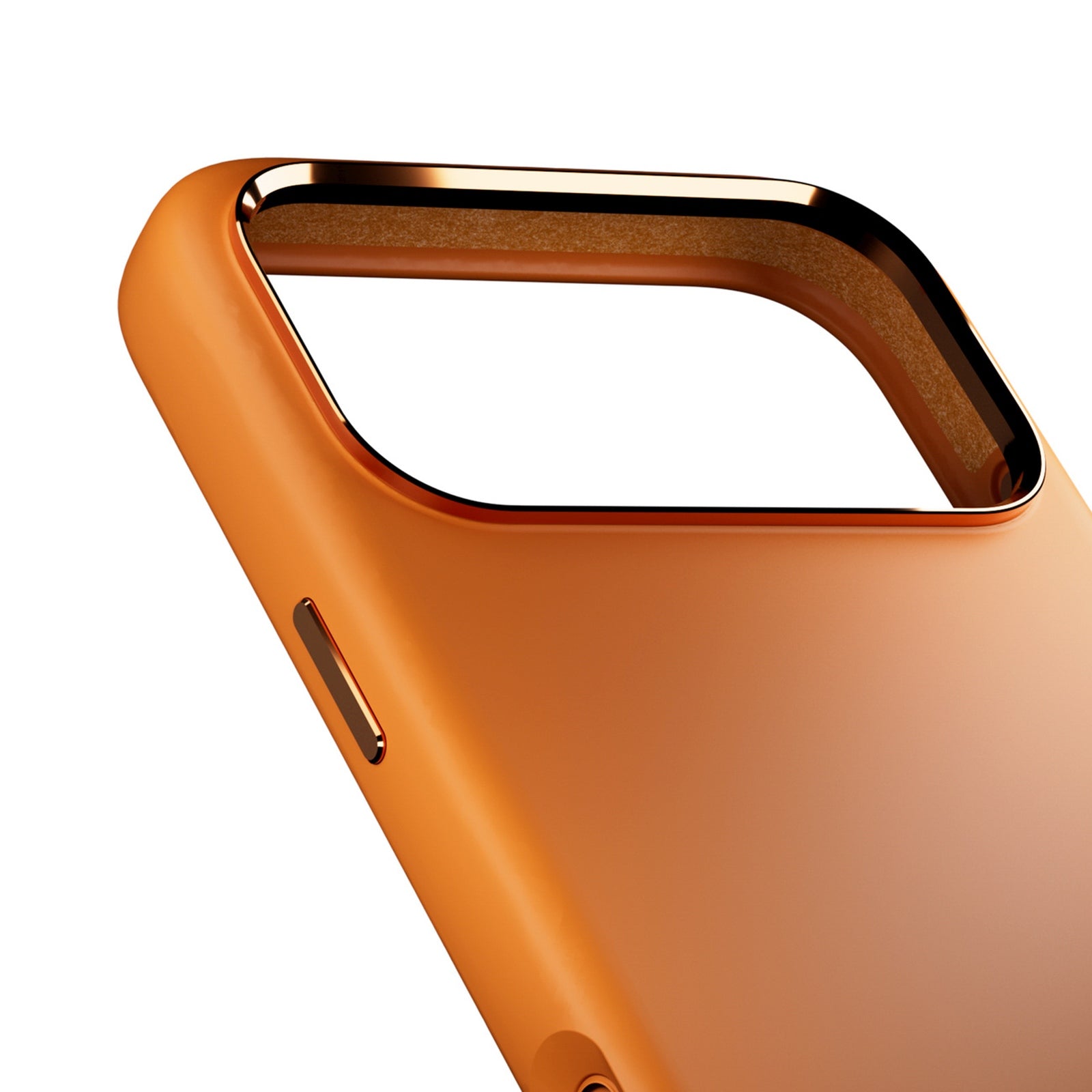 Silicone Case with Camera Protection and Aluminum Buttons for iPhone 17 Pro Max MagSafe - Orange - Carlat