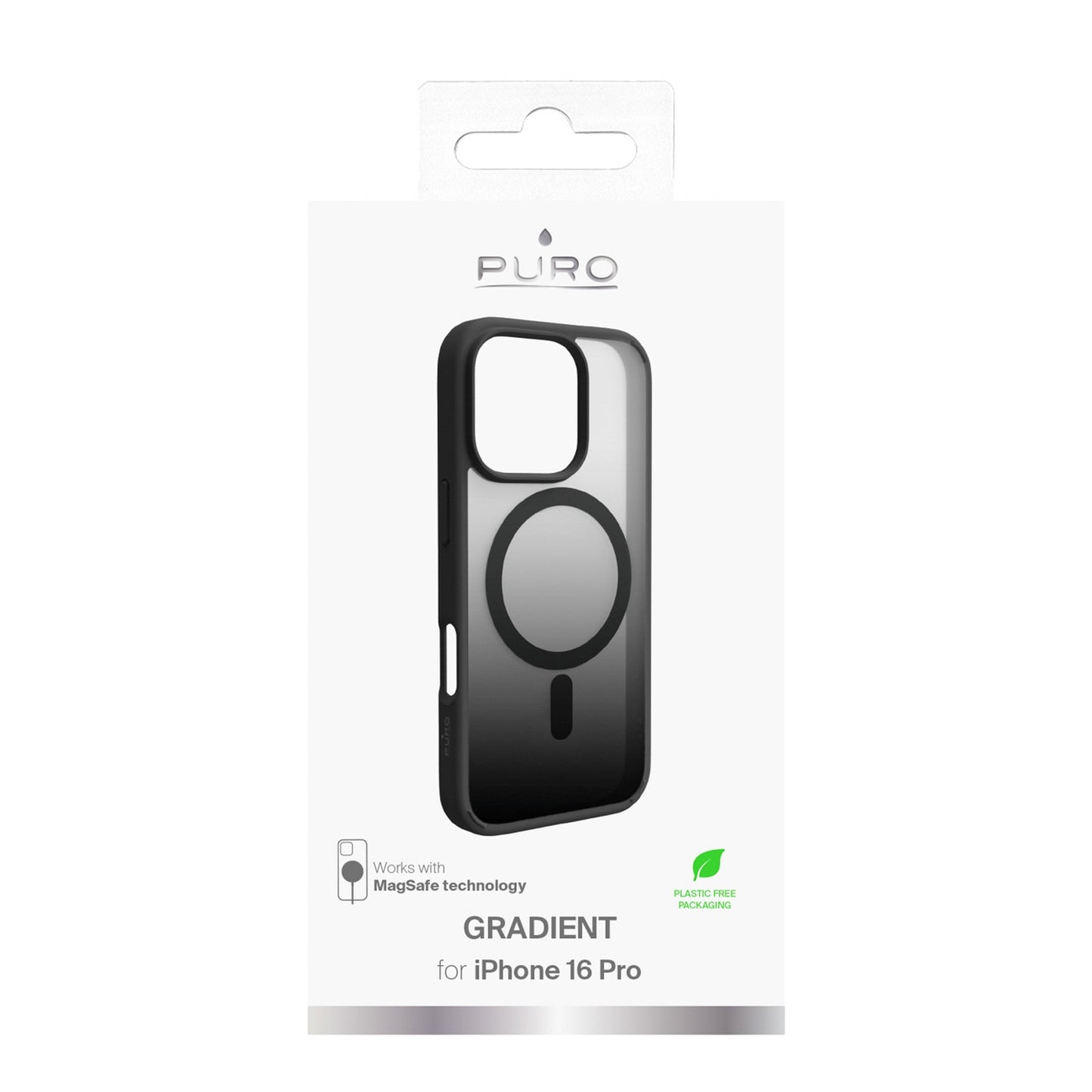 Silicone case for iPhone 16 Pro Gradient MagSafe - black - Carlat