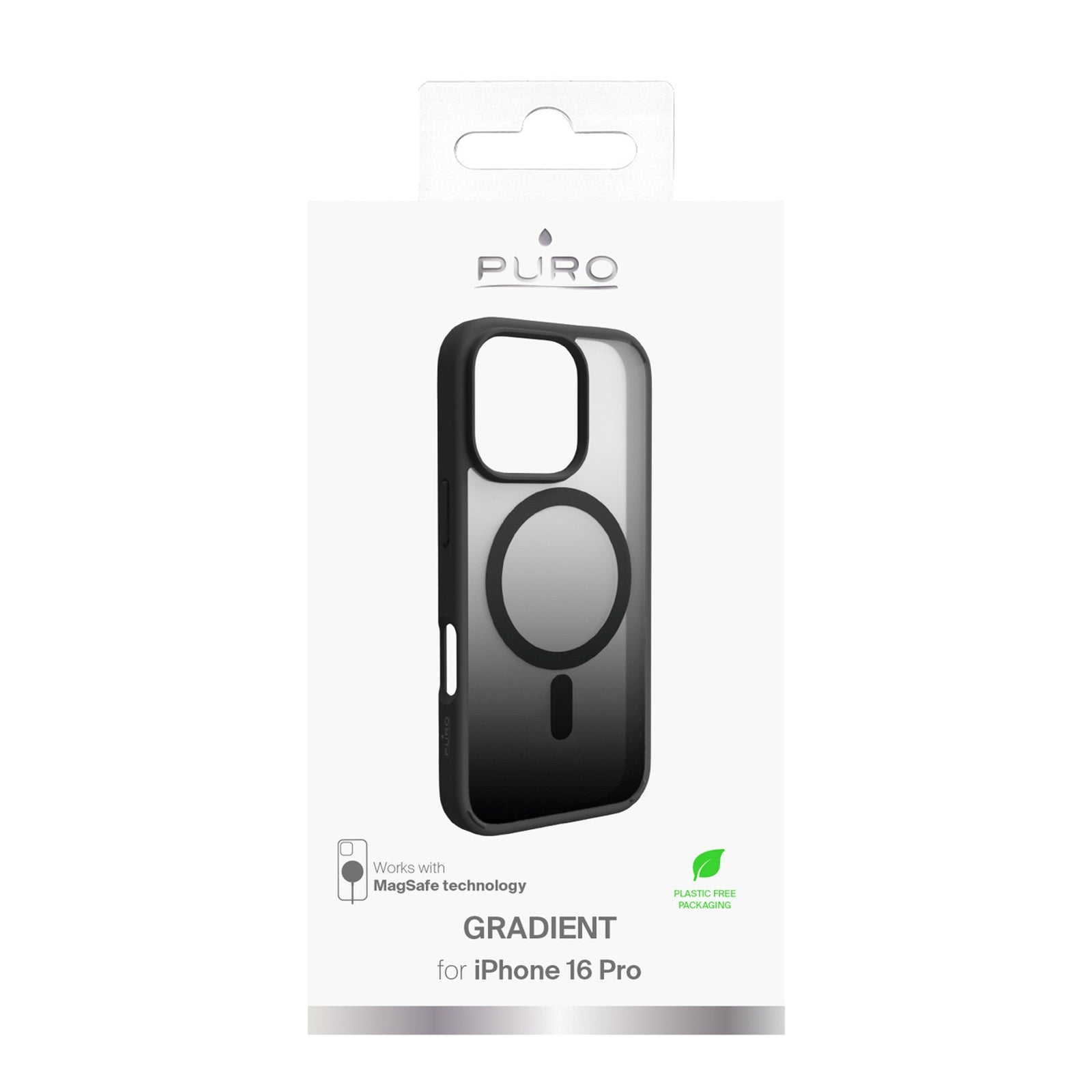 Silicone case for iPhone 16 Pro Gradient MagSafe - black - Carlat