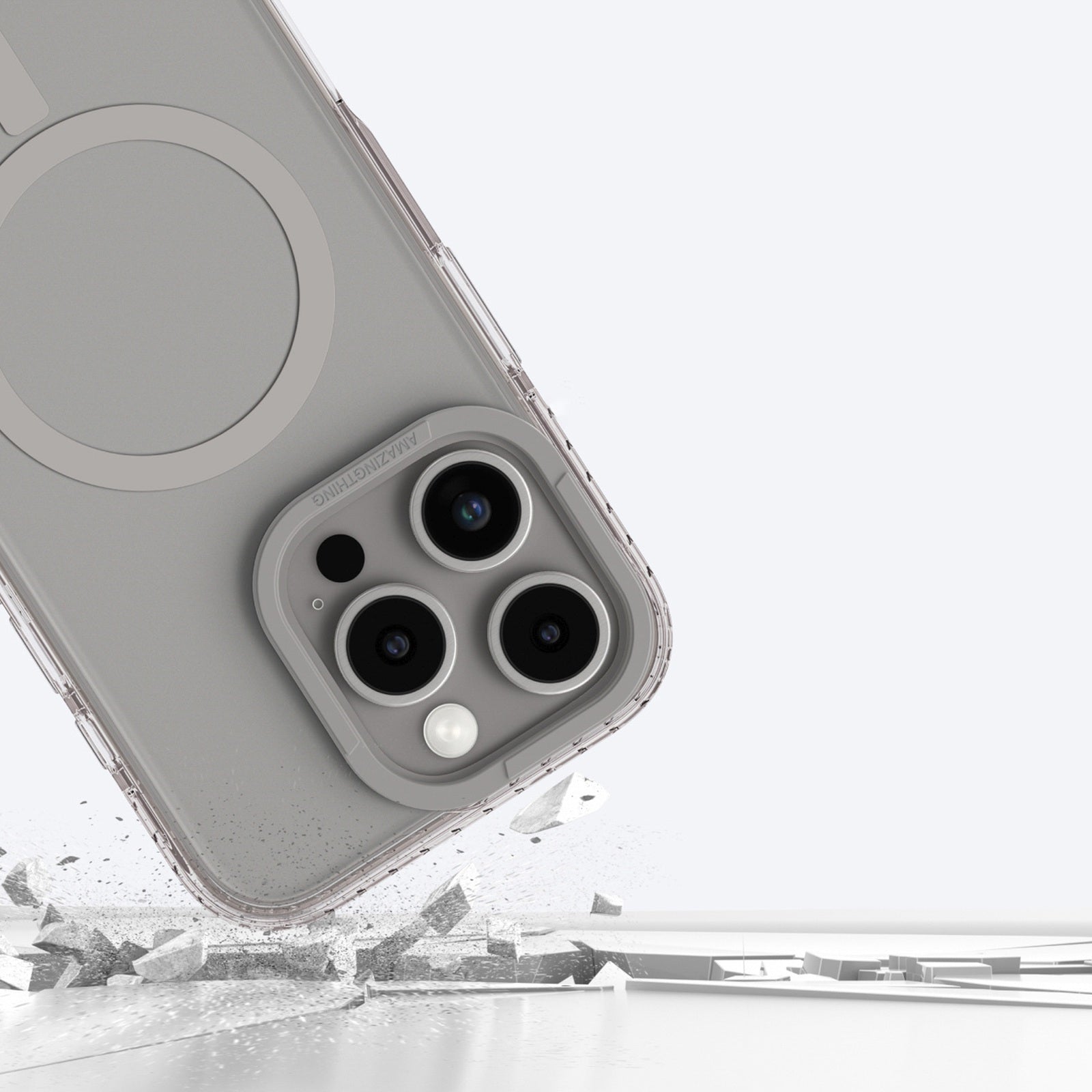 Silicone case for iPhone 16 Pro Titan Pro Mag Case - gray - Carlat