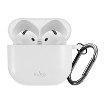Silicone cover case for Airpods 4 headphones - white - Carlat