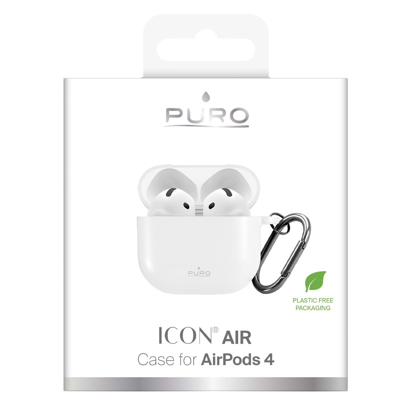 Silicone cover case for Airpods 4 headphones - white - Carlat