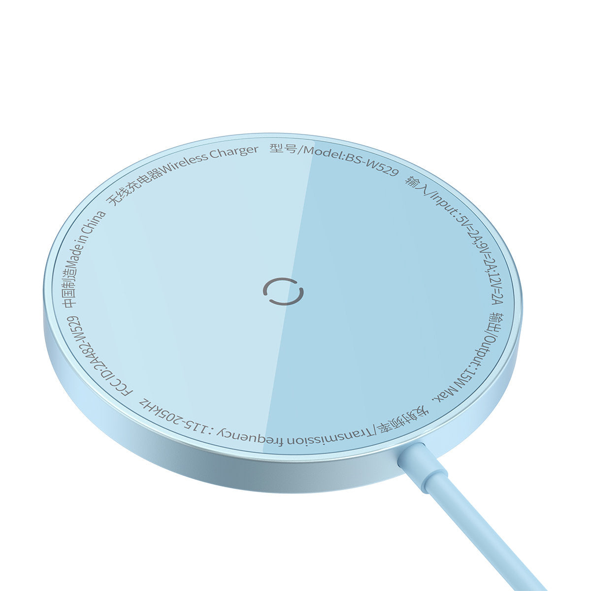 Simple Mini3 magnetic induction charger MagSafe Qi 15W - blue - Carlat
