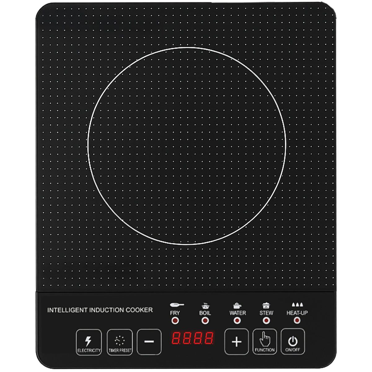 Single-burner induction cooktop, 2000 W portable electric stove with 5 functions, model O210-1 - Carlat
