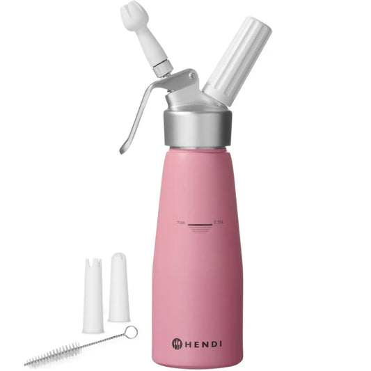 Siphon for whipped cream Pastel Pink 0,5 L - Hendi 975886 - Carlat