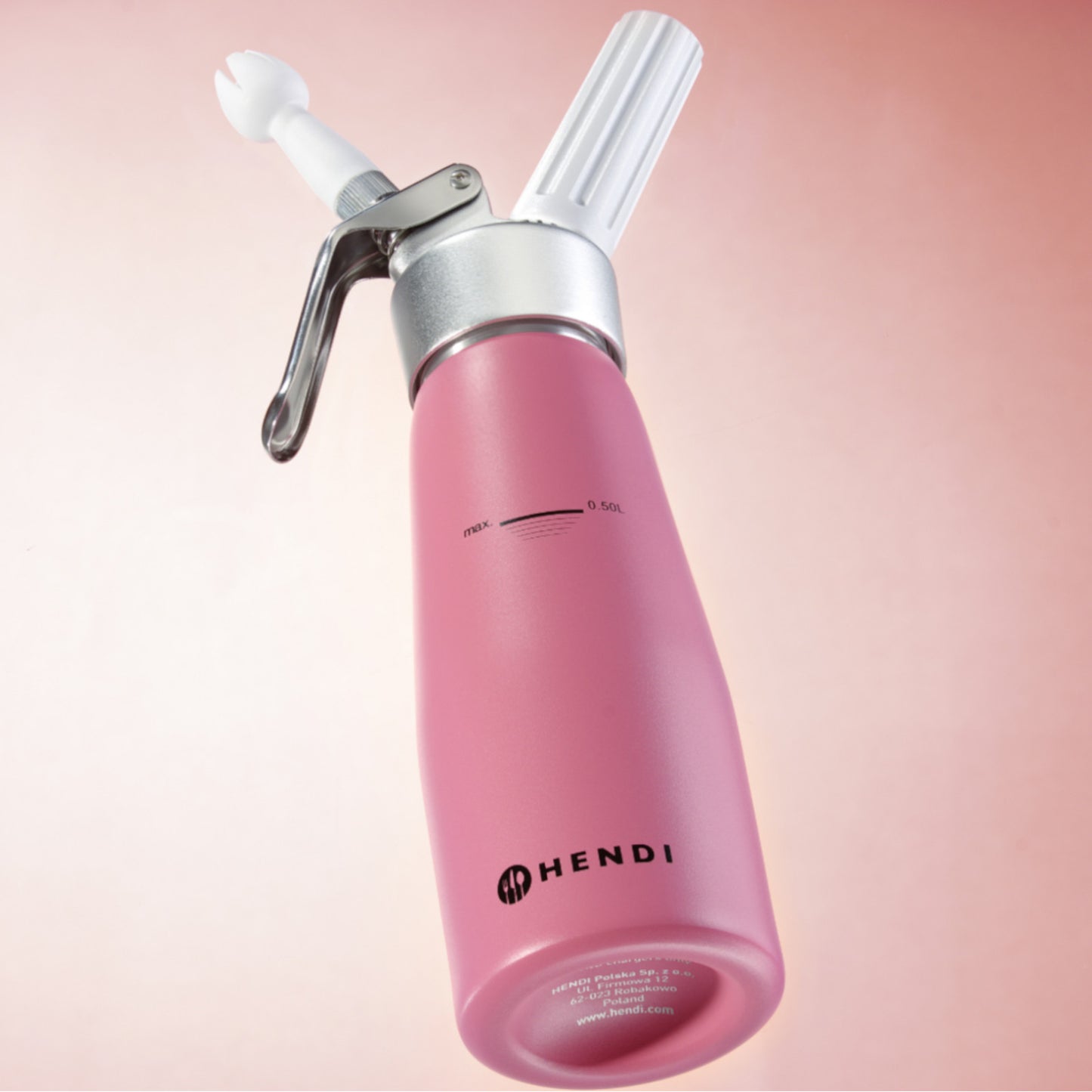 Siphon for whipped cream Pastel Pink 0,5 L - Hendi 975886 - Carlat